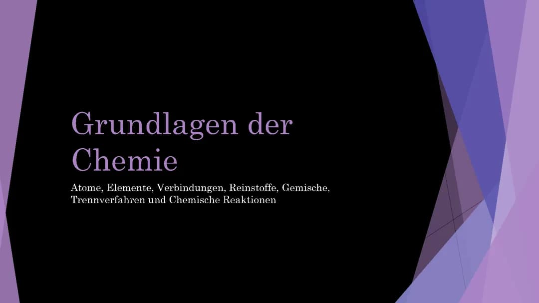 Grundlagen Chemie