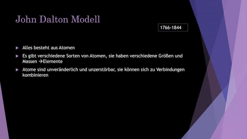 Grundlagen der
Chemie
Atome, Elemente, Verbindungen, Reinstoffe, Gemische,
Trennverfahren und Chemische Reaktionen John Dalton Modell
1766-1