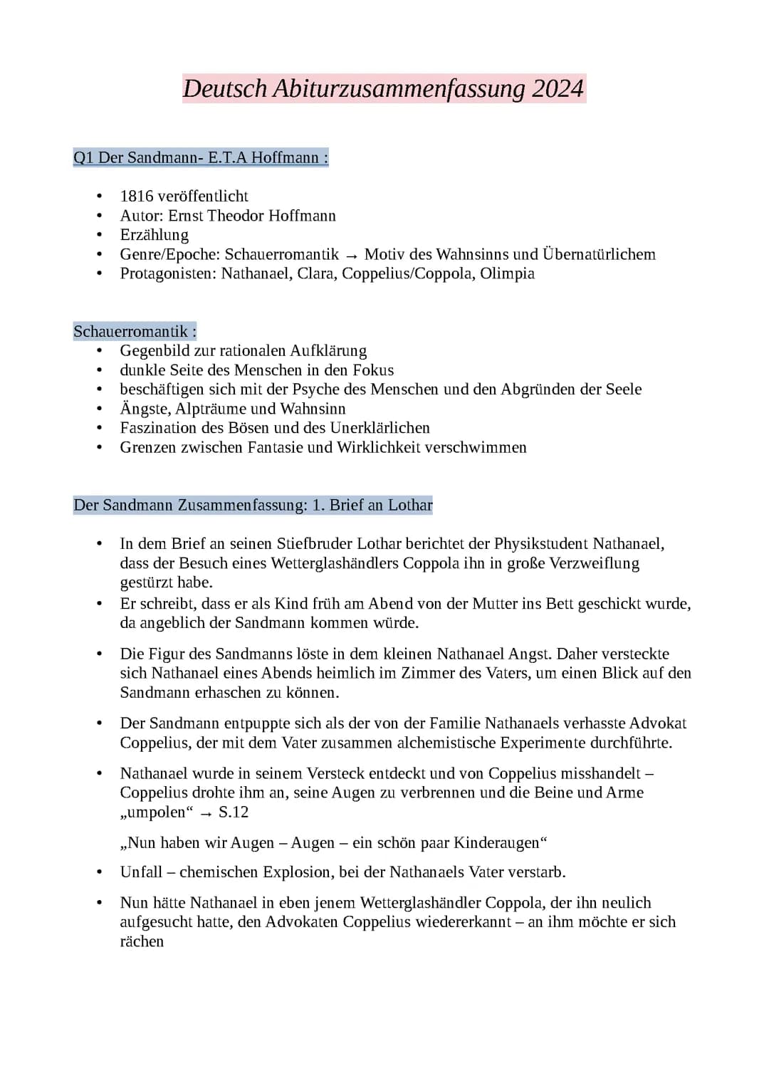 Deutsch Abitur 2024 (Hessen)