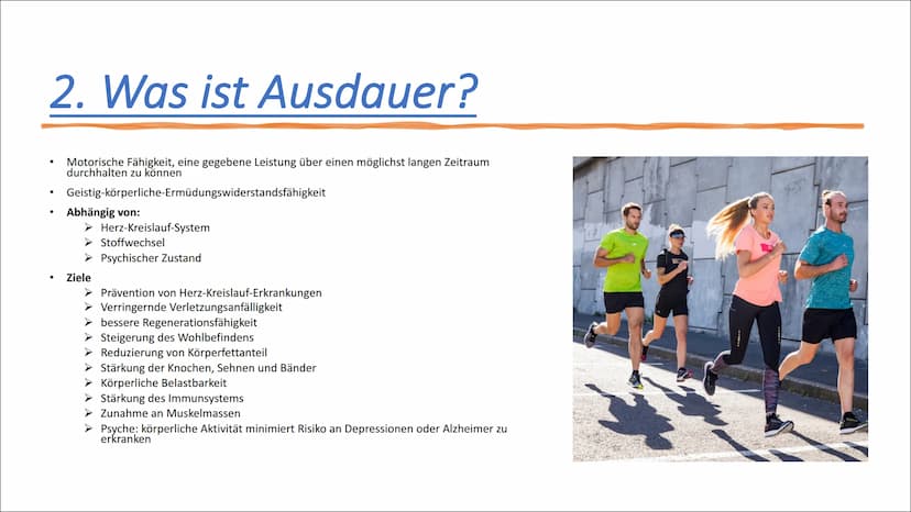 Inhaltsverzeichnis
ܝܕ ܚܕ ܚ
1.
2.
Fachbegriffe
Was ist Ausdauer?
3. Geistig-körperliche-
Ermüdungswiderstandsfähigkeit
4. Arten von Ausdauer

