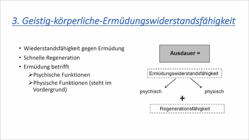Inhaltsverzeichnis
ܝܕ ܚܕ ܚ
1.
2.
Fachbegriffe
Was ist Ausdauer?
3. Geistig-körperliche-
Ermüdungswiderstandsfähigkeit
4. Arten von Ausdauer
