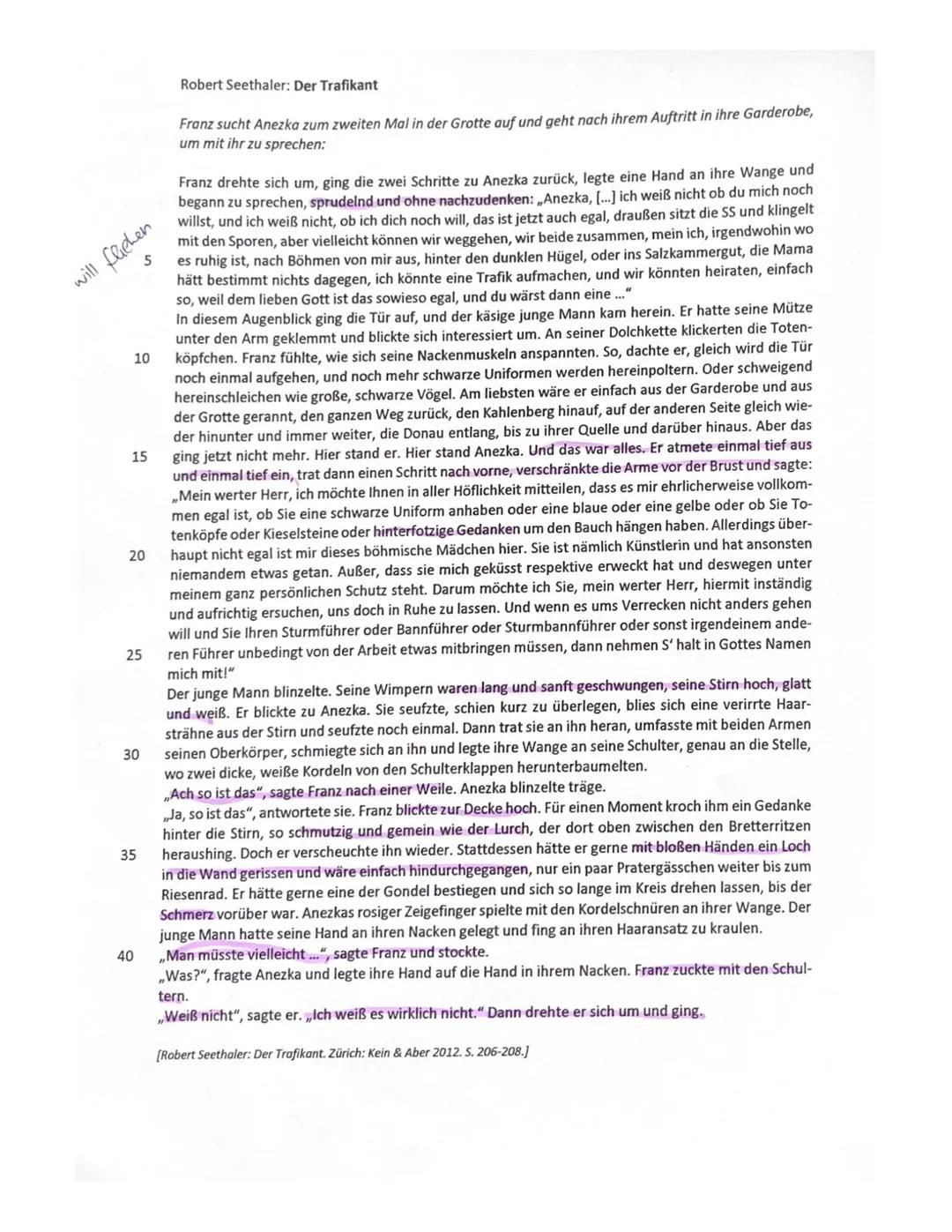 10
15
20
5
25
30
Textgrundlage:
Aufgabentyp IB: Vergleichende Analyse literarischer Texte
Johann Wolfgang Goethe: Die Leiden des jungen Wert