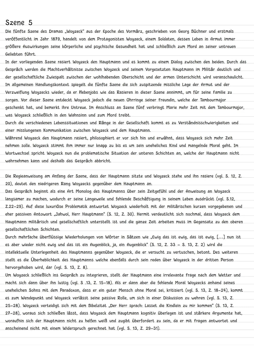 Woyzeck Szenenanalyse Szene 5 