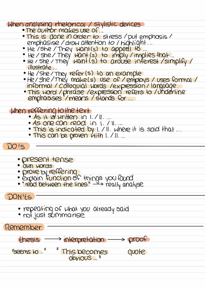 Structure
Introduction
ANALYSIS
as already mentioned in summary
Analysis part
a: choose 2-3 main aspects that you find striking and
then fol