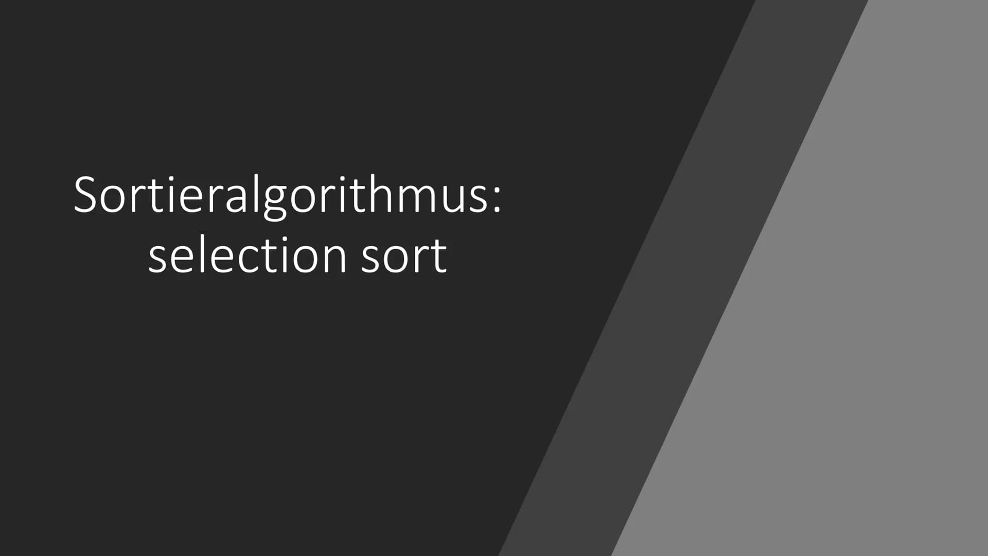 QUICK SORT
Python Algorithmus
Paul Kaschner Info 1
8.1.2020 Sortieralgorithmus:
selection sort +
Was ist
Quick
Sort
●
●
Eine Sortiermöglichk