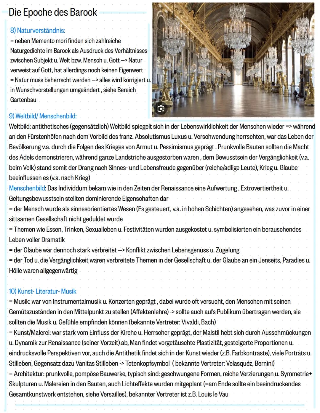 Die Epoche des Barock
1) Zeitraum: 1600-1760/70
4 Unterepochen:
= Frühbarock (1600-1640)
= Hochbarock (1640-1700)
= Spätbarock (17-1730)
= R