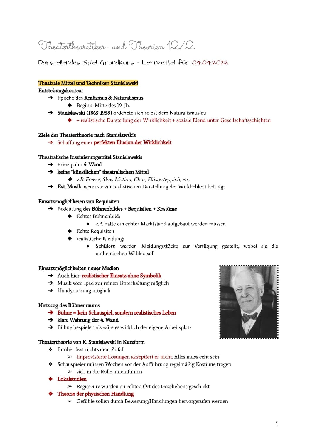 Theatertheorien und Theoretiker 