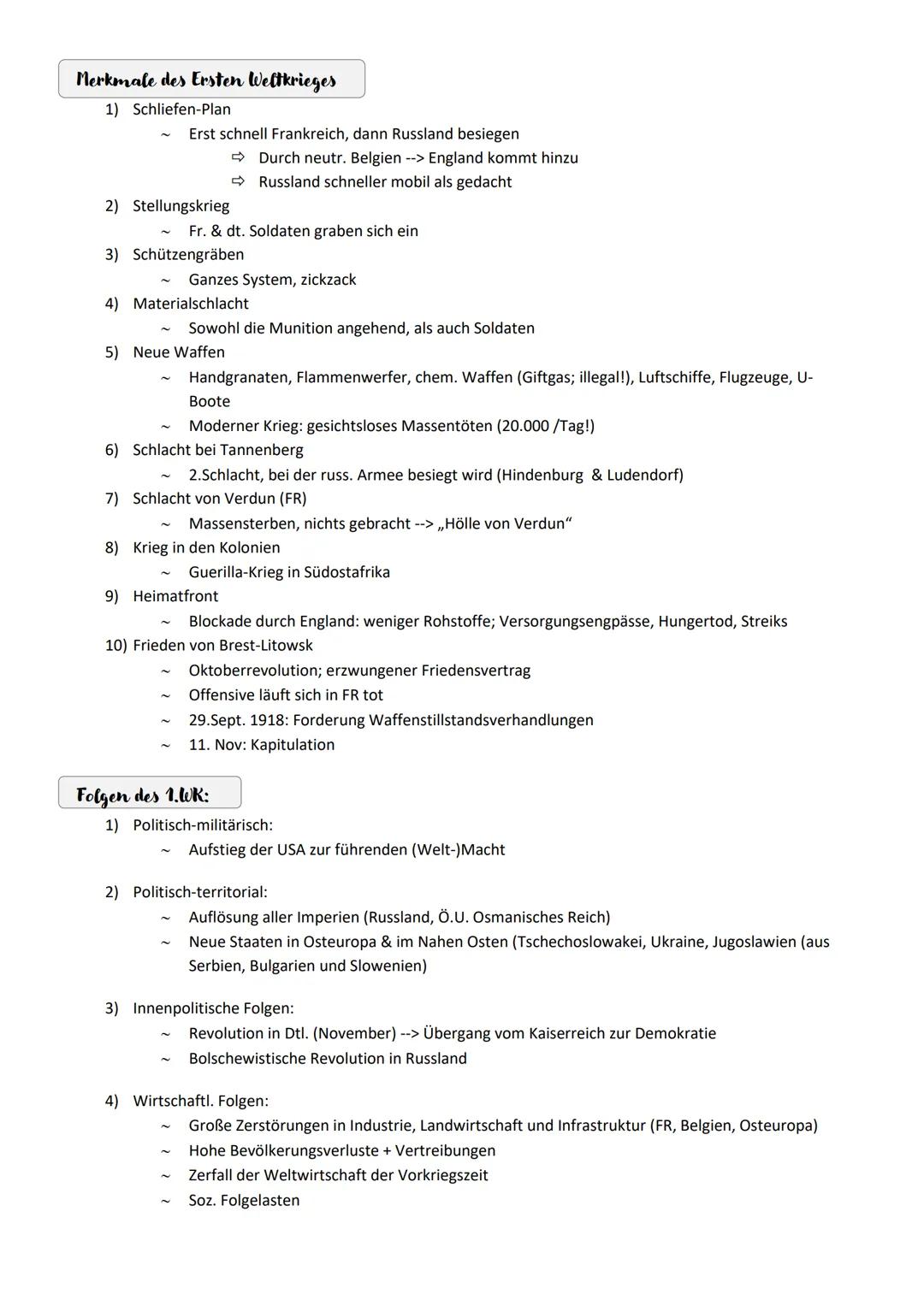 DER ERSTE WELTKRIEG
(1914-1918)
1. DER WEG IN DEN ERSTEN WELTKRIEG
2. DER VERLAUF DES ERSTEN WELTKRIEGS
3. MERKMALE DES ERSTEN WELTKRIEGS
4.