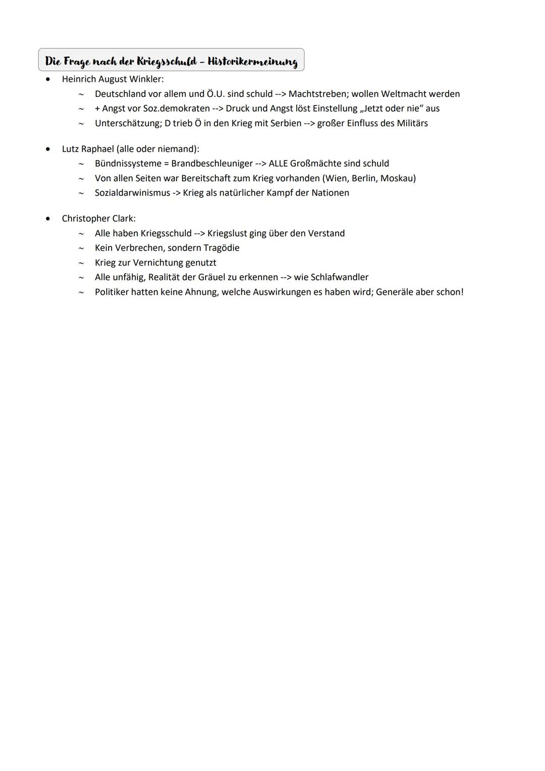DER ERSTE WELTKRIEG
(1914-1918)
1. DER WEG IN DEN ERSTEN WELTKRIEG
2. DER VERLAUF DES ERSTEN WELTKRIEGS
3. MERKMALE DES ERSTEN WELTKRIEGS
4.