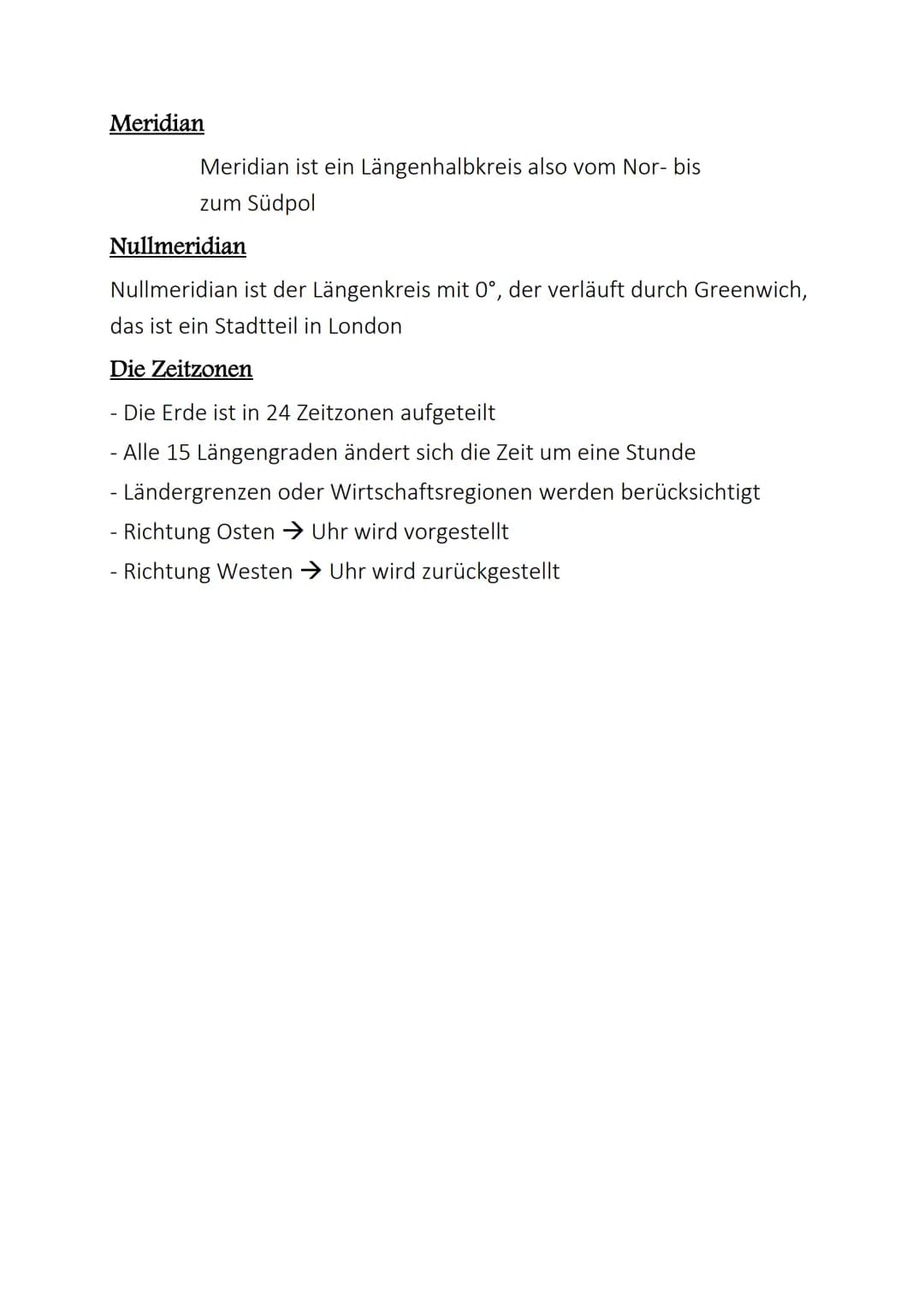 Das Gradnetz der Erde:
Gradnetz
Netz aus gedachten Linien zur Orientierung und Lagebestimmung der
Erde
Breitenkreise
Linie des Gradnetzes, d