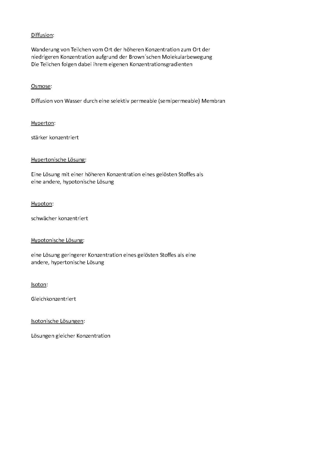 Osmose und Diffusion für Kinder: Isoton, Hypoton und Hyperton einfach erklärt