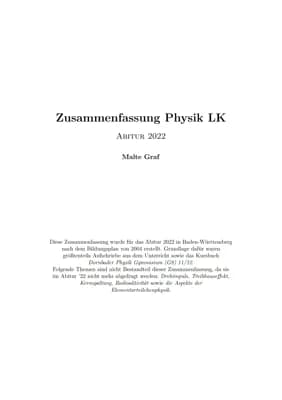 Know Abizusammenfassung Physik LK 2020/22 Baden-Württemberg thumbnail