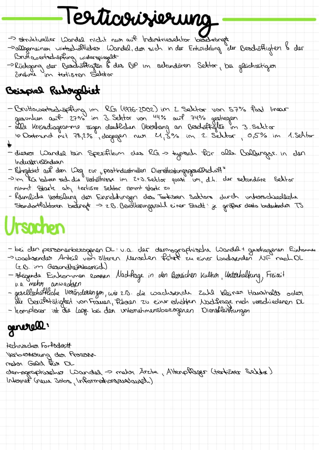 Strukturwandel
•Industrialisierung Gründe
Deindustrialisierung
Reindustrialisierung Avewege
·Prozess der Tennorisierung
•Revitalisierung (Vi
