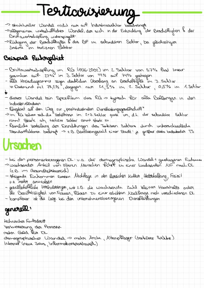 Strukturwandel
•Industrialisierung Gründe
Deindustrialisierung
Reindustrialisierung Avewege
·Prozess der Tennorisierung
•Revitalisierung (Vi