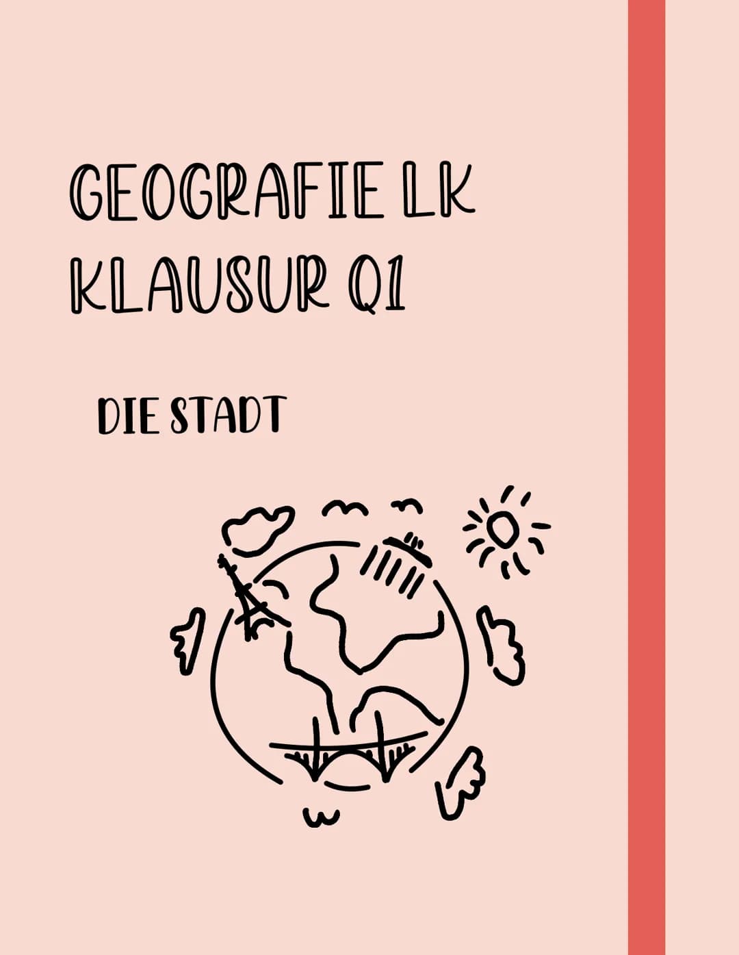 GEOGRAFIE LK
KLAUSUR Q1
DIE STADT
سا Die Stadt
was ist eine stadt?
WHAR
• Statistischer Stadtbegriff
Definition einer Stadt über konkrete Ei