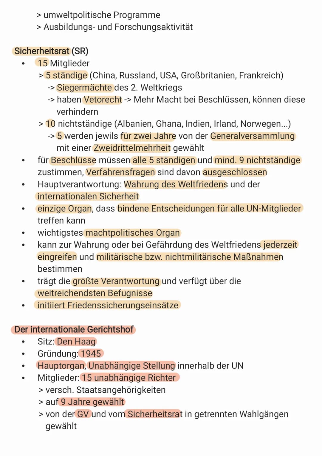 Das Sekreteriat
●
●
●
=> wichtige Rolle in der Weltpolitik
●
Die Generalversammlung
●
●
wichtigste Verwaltungsorgan der VN
5. Hauptorgan -> 