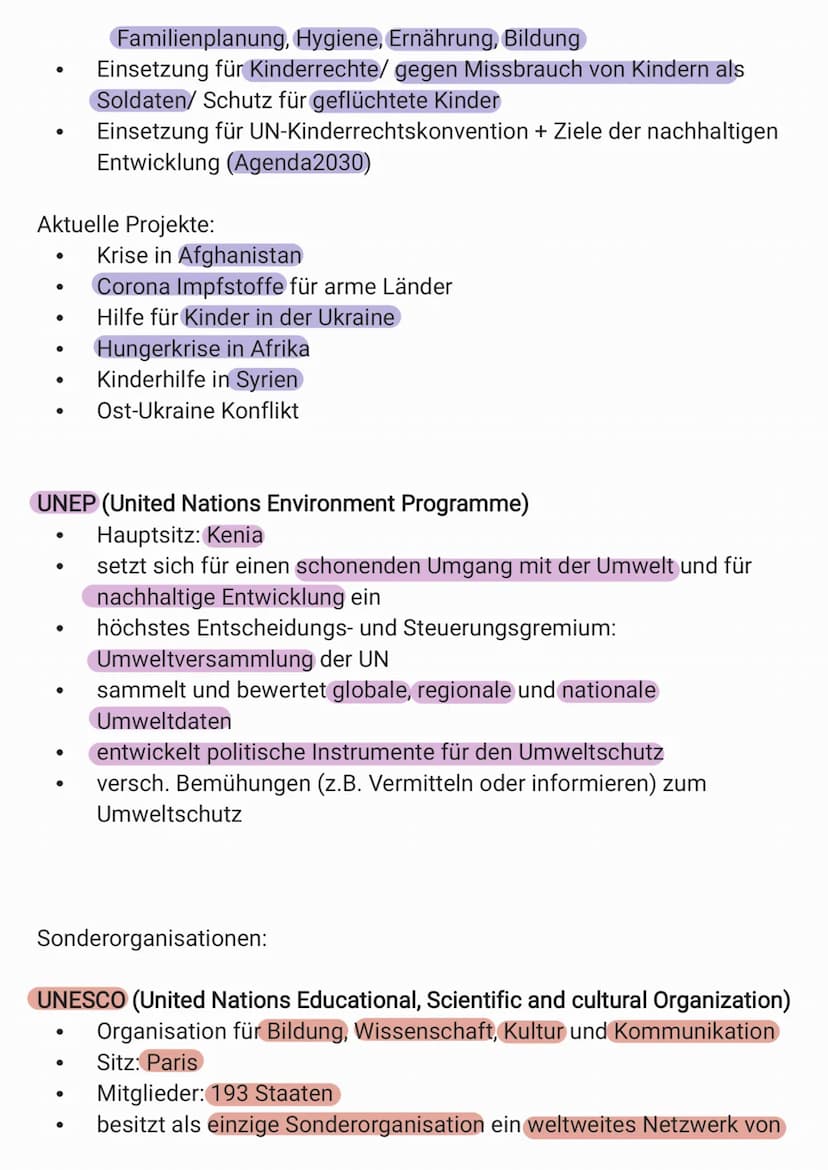Das Sekreteriat
●
●
●
=> wichtige Rolle in der Weltpolitik
●
Die Generalversammlung
●
●
wichtigste Verwaltungsorgan der VN
5. Hauptorgan -> 