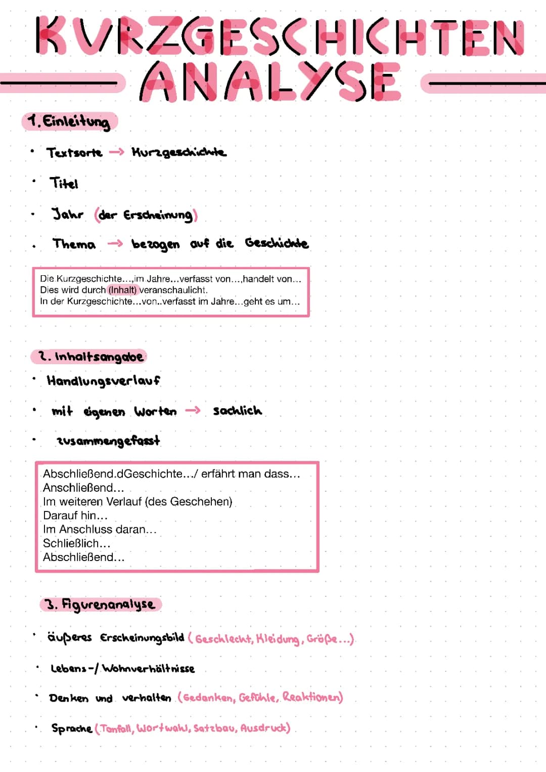 Analyse einer Kurzgeschichte