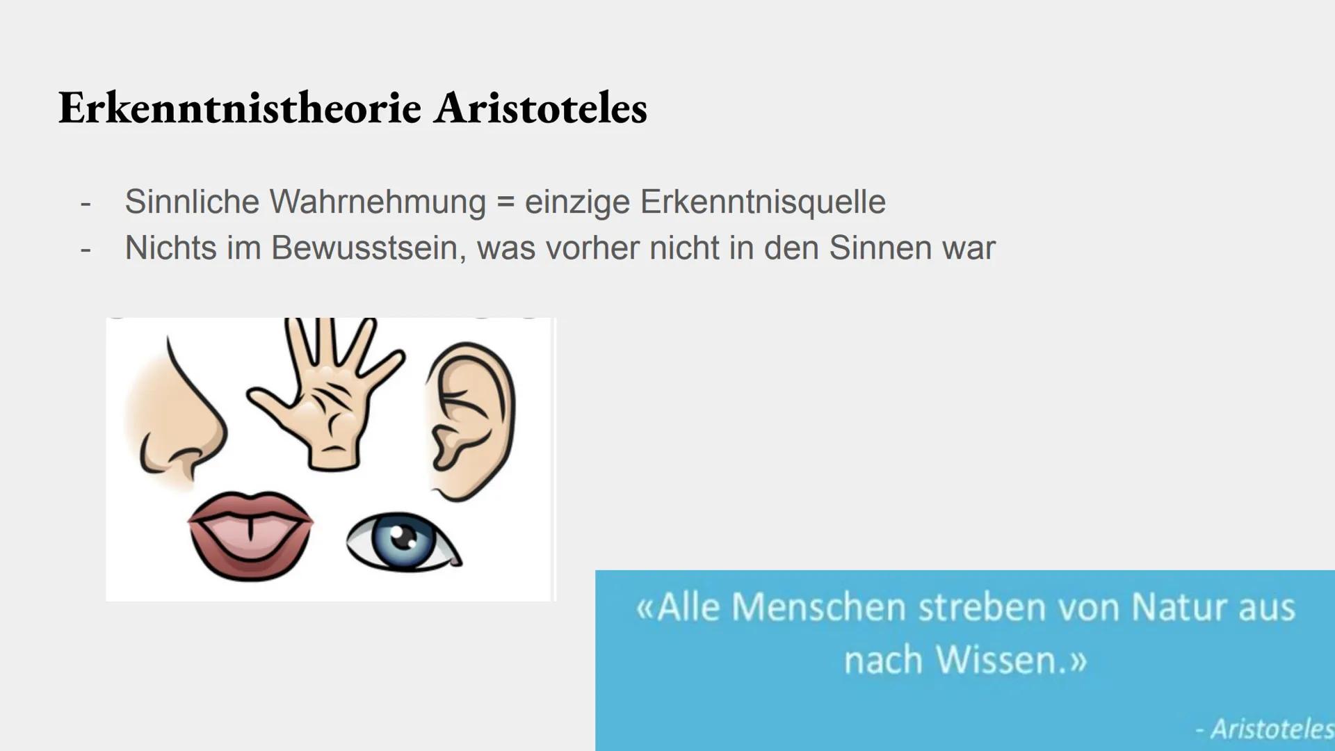 Empirismus Inhaltsverzeichnis
-
-
Definition
Vertreter des Empirismus
Aristoteles
Aristoteles Aristoteles Locke
Empirismus vs Rationalismus
