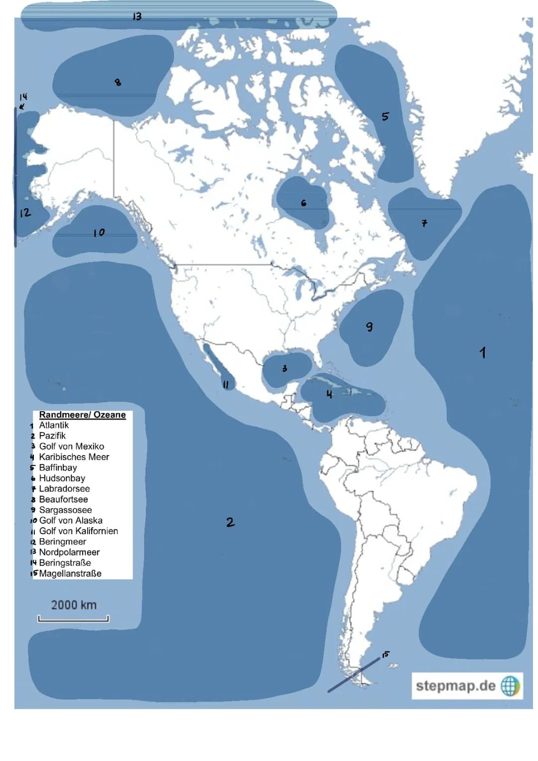 Topographie Amerika 