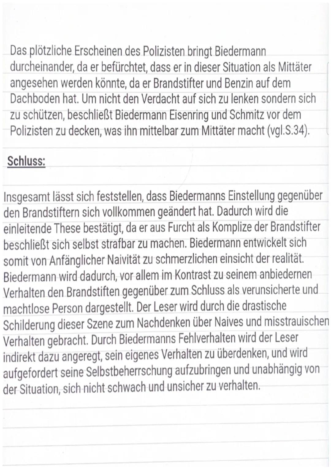 # BIEDERMANN UND DIE BRANDSTIFTER SZENE 3

Einleitung:

Das Drama, Biedermann und die Brandstifter" geschrieben von
Max Frisch und veröffent