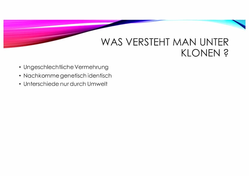 https://de.web.img3.acsta.net/medias/nmedia/18/35/66/38/18832192.jpg KLONEN- ANFÄNGE, GEGENWART
UND ZUKUNFT
Was versteht man unter klonen ?
