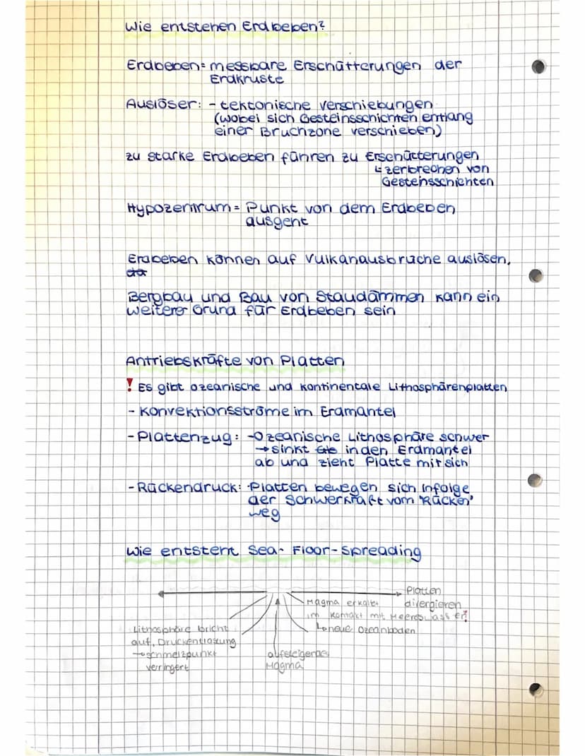 Endogene und Exogene Prozesse
Endogene Prozesse: Verânderungen die vom
inneren der Erde kommen
2. B.: Gebirgsbildung, vuikanismus, Erdbeben
