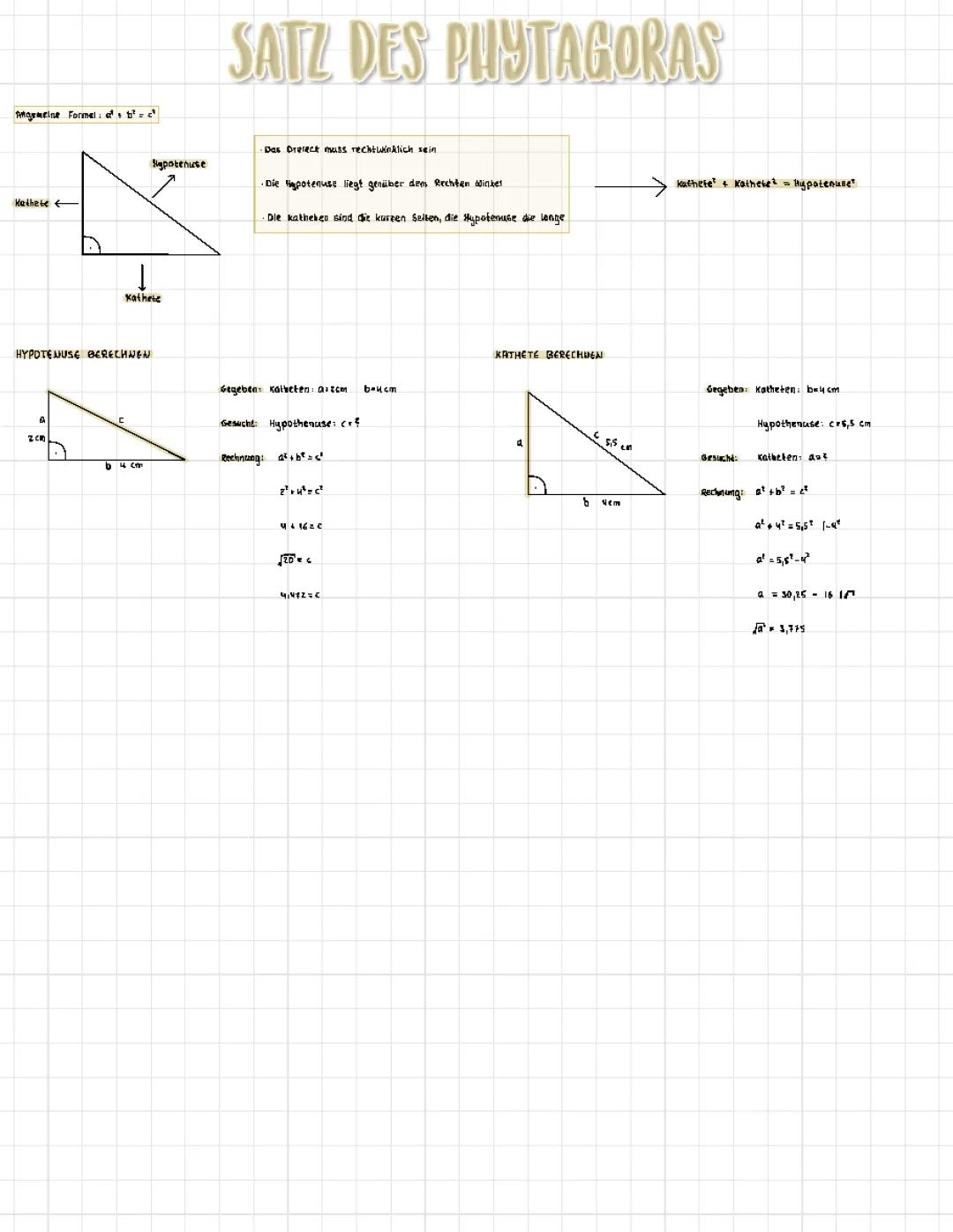 Satz des Phytagoras