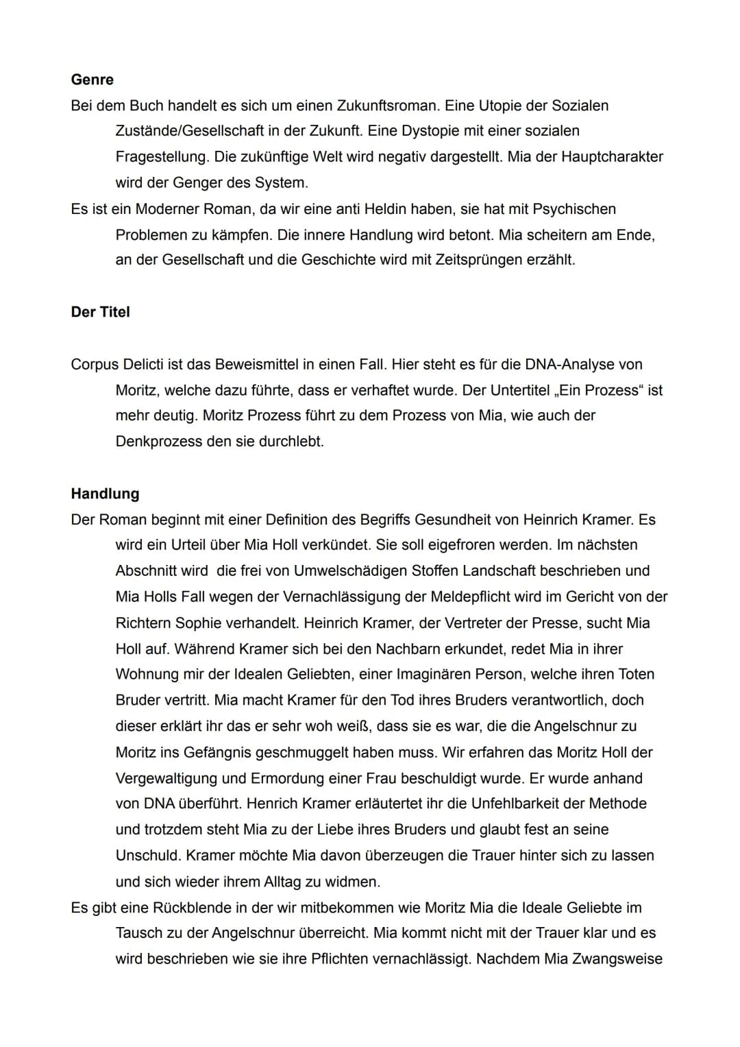 
<p>Der Roman "Corpus Delicti" von Juli Zeh spielt im Deutschland des 21. Jahrhunderts und handelt von der Gesundheitsdiktatur, genannt "Met