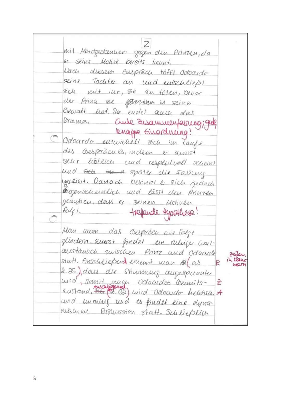 S
Gliederung-
I Einleitung
II Inhaltsangase
1. Qusammenfassung der Szene
das Drama
2. einordning in
III Anause & Interpretation.
1. Deutungs