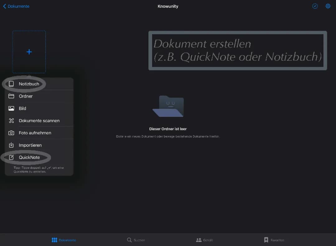 GoodNotes 6 Dokument teilen, synchronisieren und Probleme beheben