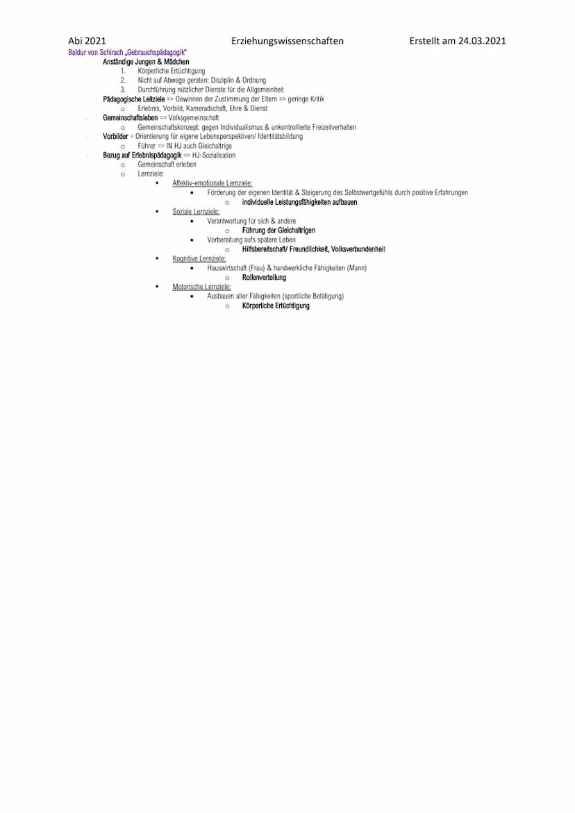 Abi 2021
Aspekt
Vererbung & Anlage
Rasse/ -ndenken
(Erziehungsgrundsatz)
Typus
Totalitarismus
Führerprinzip
(Erziehungsgrundsatz)
Führerkult