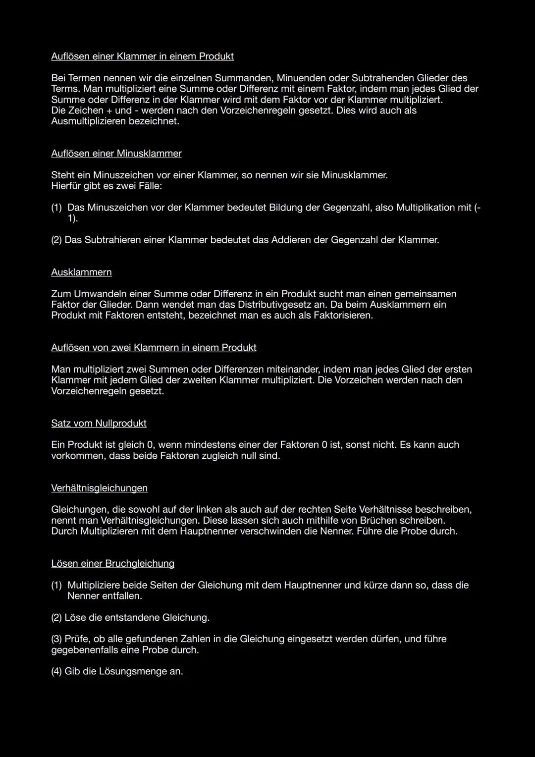Auflösen einer Klammer in einem Produkt
Bei Termen nennen wir die einzelnen Summanden, Minuenden oder Subtrahenden Glieder des
Terms. Man mu