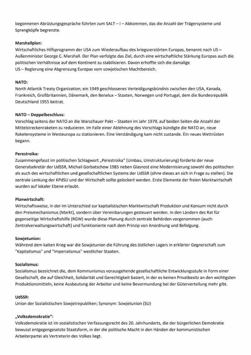 Ost-West-Konflikt/ Blockkonfrontation/ Kalter Krieg
den Begriff und die Entstehung des Kalten Krieges (Blockkonfrontation) erklären
Was war 