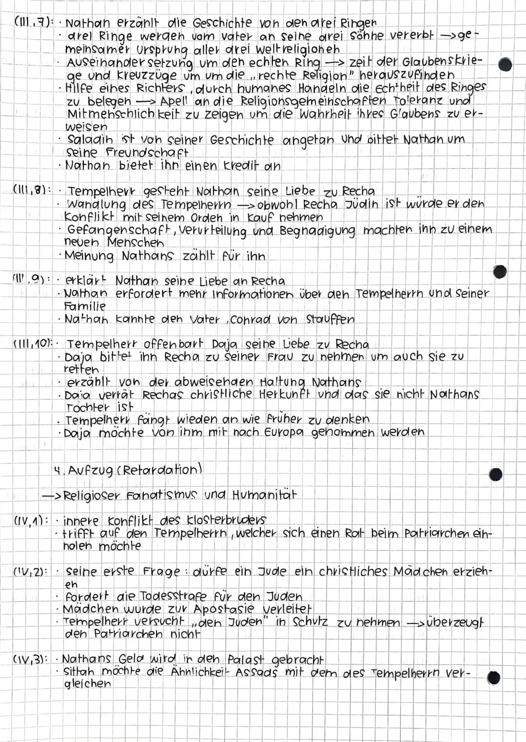 nathan der weise
Aufbau und Struktur
1. Aufzug (Exposition)
-> Einführung in Nathans Lebenswelt und Andeutung der Konfliktfelder
(1,11:
spie