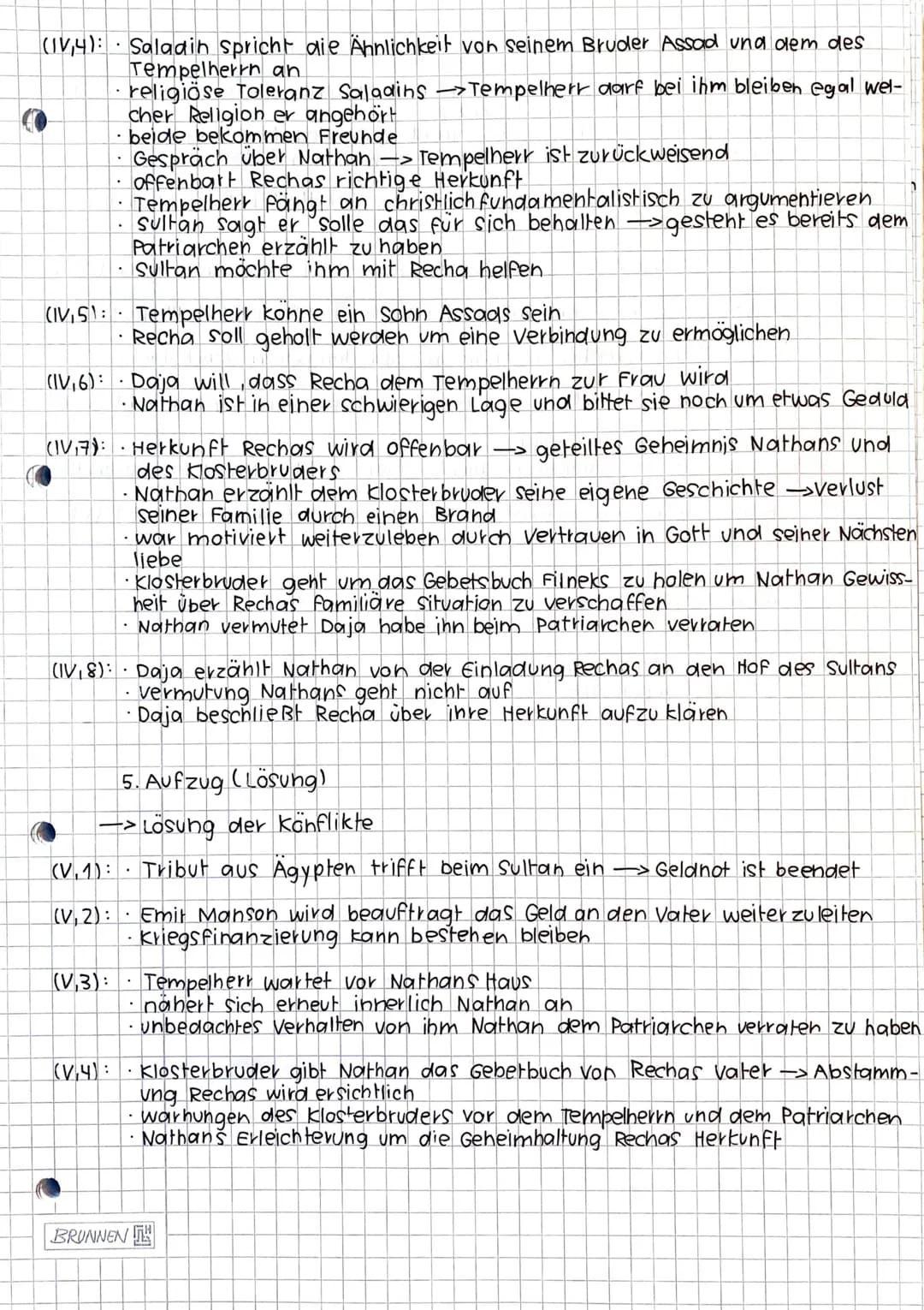 nathan der weise
Aufbau und Struktur
1. Aufzug (Exposition)
-> Einführung in Nathans Lebenswelt und Andeutung der Konfliktfelder
(1,11:
spie