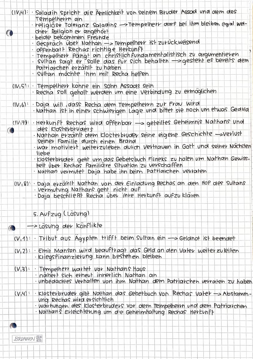 nathan der weise
Aufbau und Struktur
1. Aufzug (Exposition)
-> Einführung in Nathans Lebenswelt und Andeutung der Konfliktfelder
(1,11:
spie