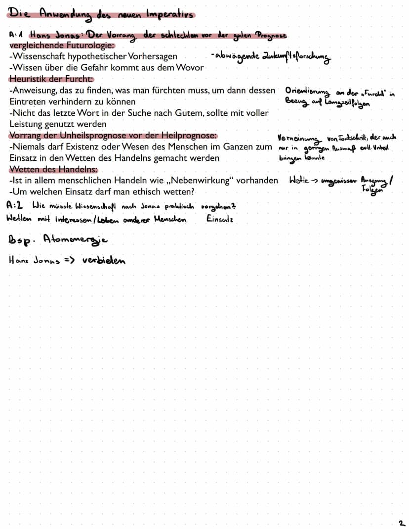 
<h2 id="dienotwendigkeiteinerneuenethik">Die Notwendigkeit einer neuen Ethik</h2>
<p>Hans Jonas hat die Merkmale der bisherigen Ethik besch