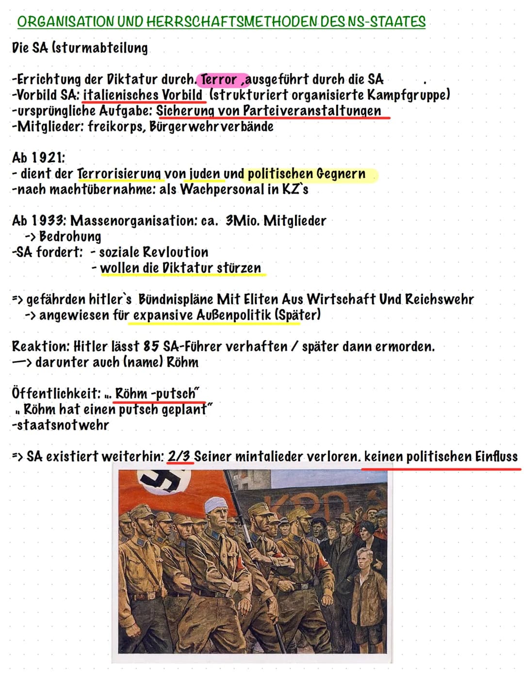ORGANISATION UND HERRSCHAFTSMETHODEN DES NS-STAATES
Monokratie oder polykratie?
-Ziel der Umgestaltung von Staat + Gesellschaft = Diktatur
-