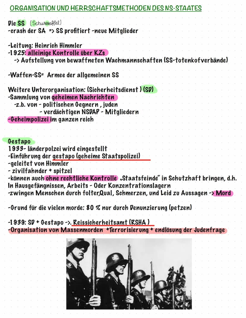 ORGANISATION UND HERRSCHAFTSMETHODEN DES NS-STAATES
Monokratie oder polykratie?
-Ziel der Umgestaltung von Staat + Gesellschaft = Diktatur
-
