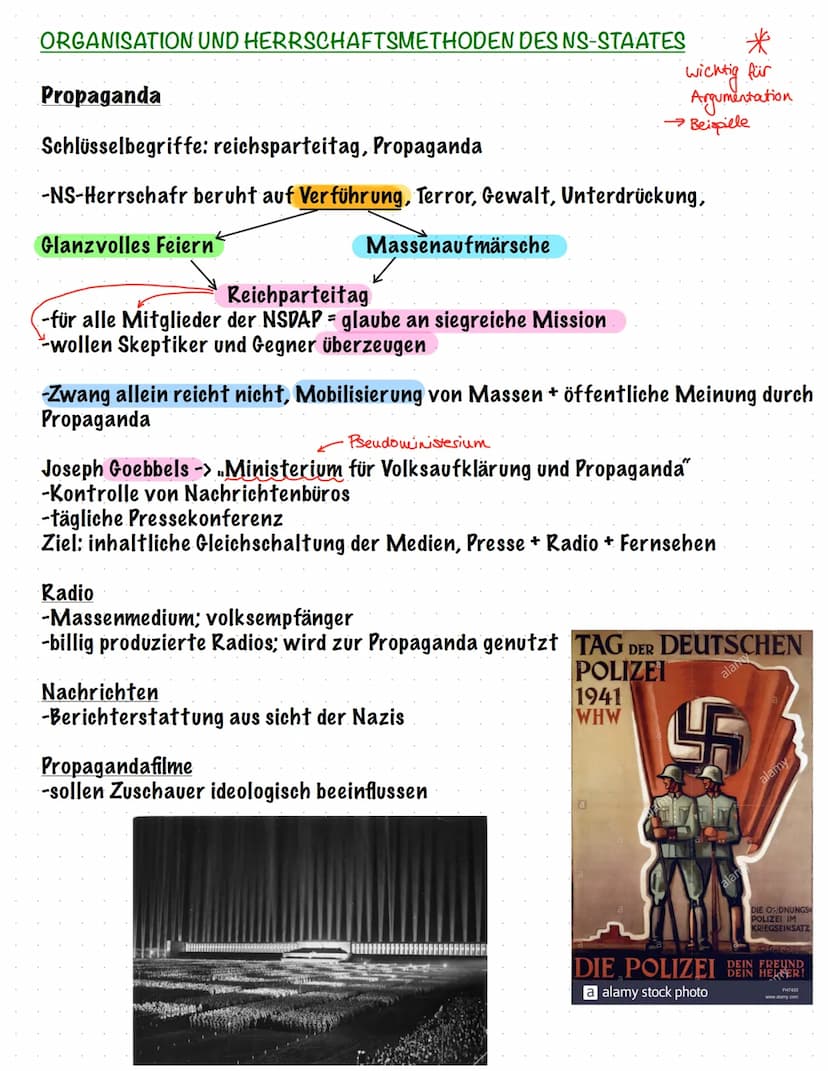 ORGANISATION UND HERRSCHAFTSMETHODEN DES NS-STAATES
Monokratie oder polykratie?
-Ziel der Umgestaltung von Staat + Gesellschaft = Diktatur
-