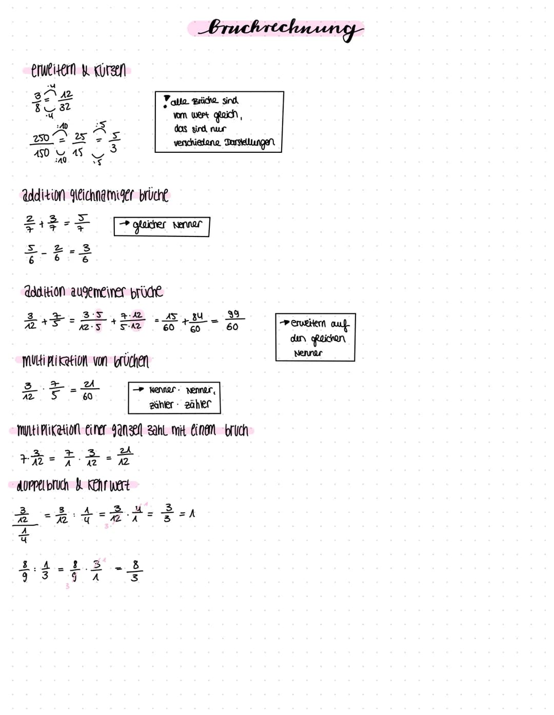 erweitern & Kurzen
250
150
Nld lo
구를
+
등
(")
addition gleichnamiger brüche
음+중
치우
3
12
콤습
b/a 3/0
=
ㅋ
addition augemeiner brüche
(1),
wlu
=
