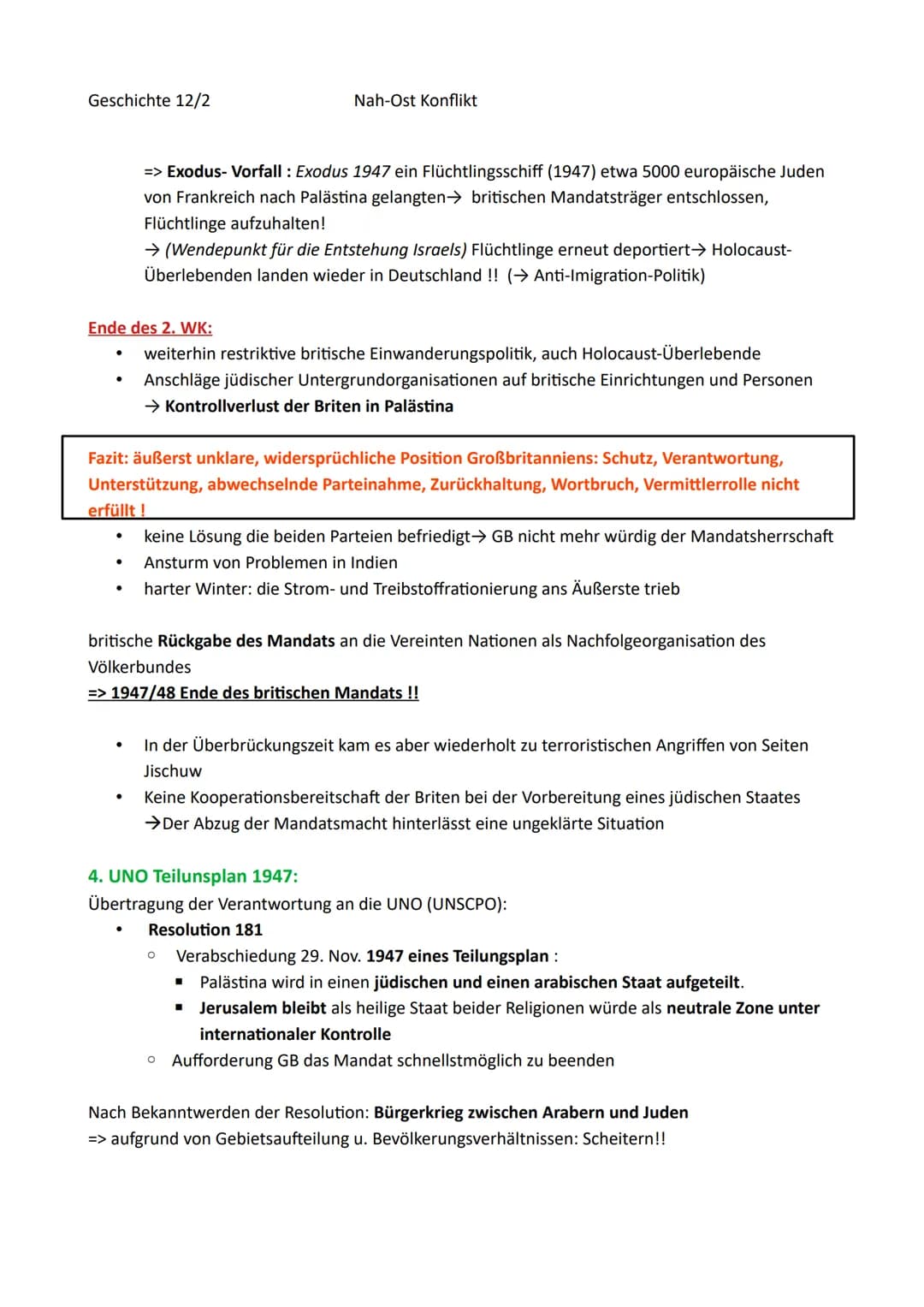 Geschichte 12/2
Inhaltsverzeichnis
0. Der Nahe Osten - historische Wurzel eines weltpolitischen Konflikts
1. Palästina als „Einwanderungslan