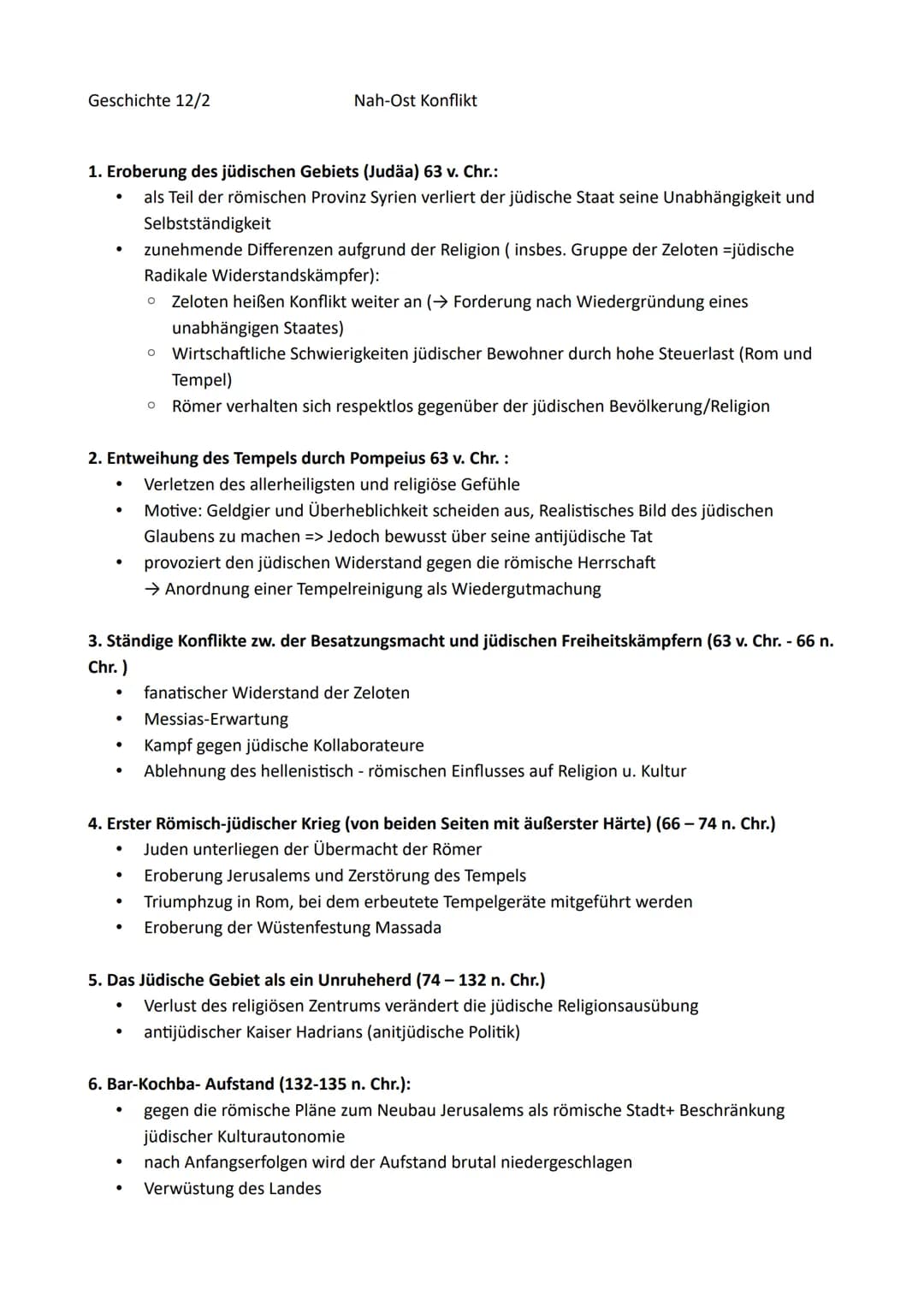 Geschichte 12/2
Inhaltsverzeichnis
0. Der Nahe Osten - historische Wurzel eines weltpolitischen Konflikts
1. Palästina als „Einwanderungslan