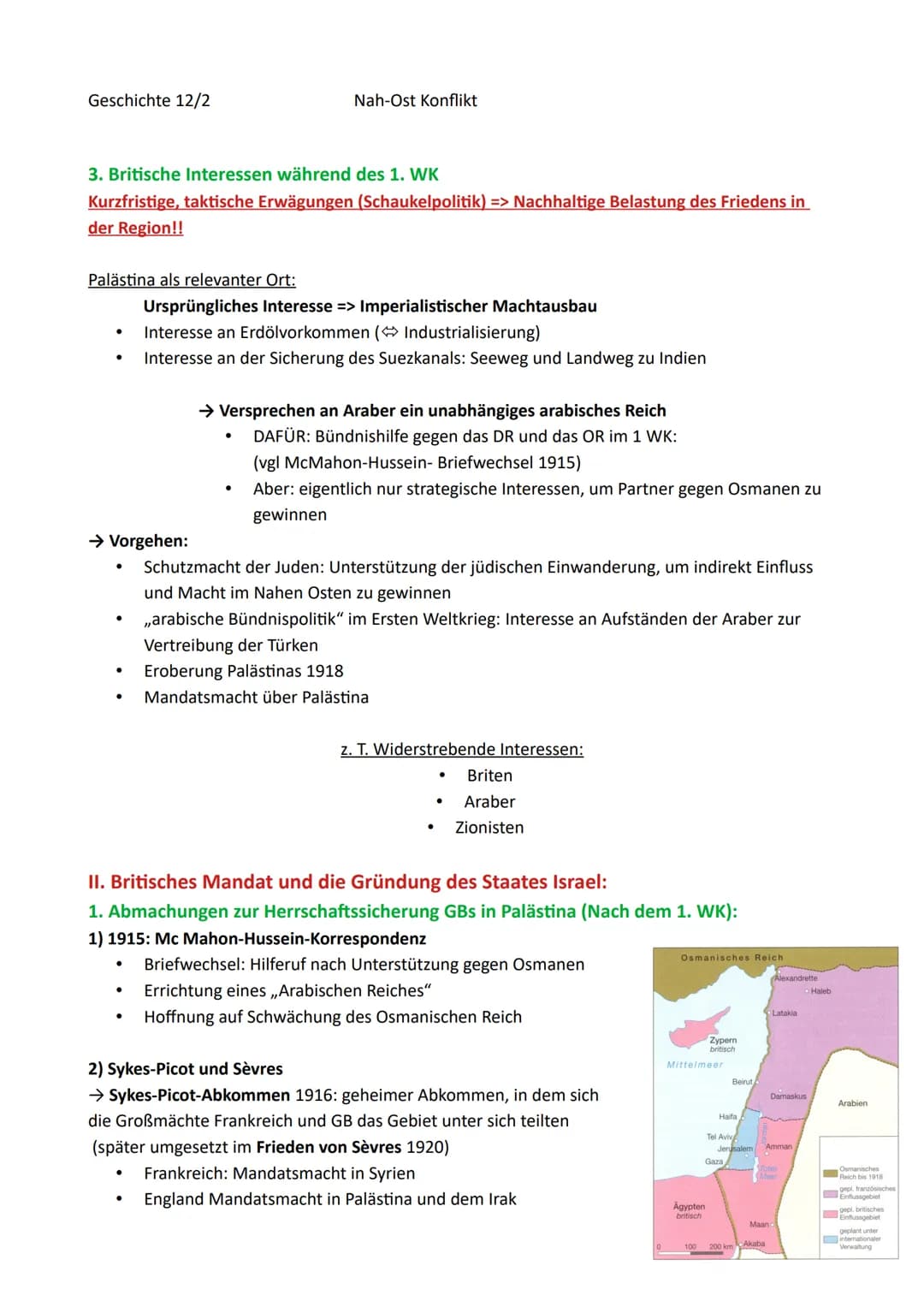 Geschichte 12/2
Inhaltsverzeichnis
0. Der Nahe Osten - historische Wurzel eines weltpolitischen Konflikts
1. Palästina als „Einwanderungslan