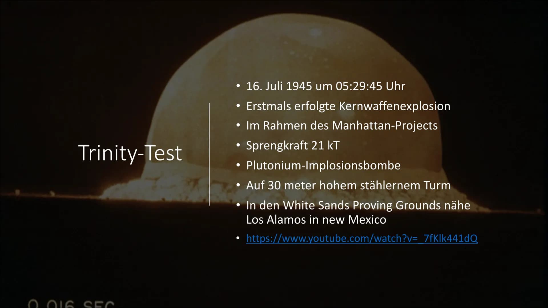 ●
●
●
Präsentation
Montag, 14. Dezember 2020 00:58
Bau der ersten Atombombe in Amerika
Gliederung:
Einsteins Brief
Manhatten-Projekt
Trinity