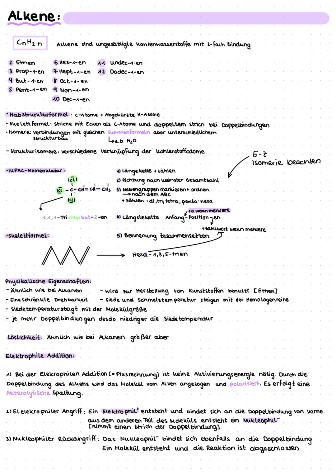 Alkane:
CnH2n+2
1 Methan
2 Ethan
3 Propan
4 Butan
S Pentan
Alkane sind gesättigte kohlenwasserstoffe, ohne Doppelbindungen..
11 undecan
12 D