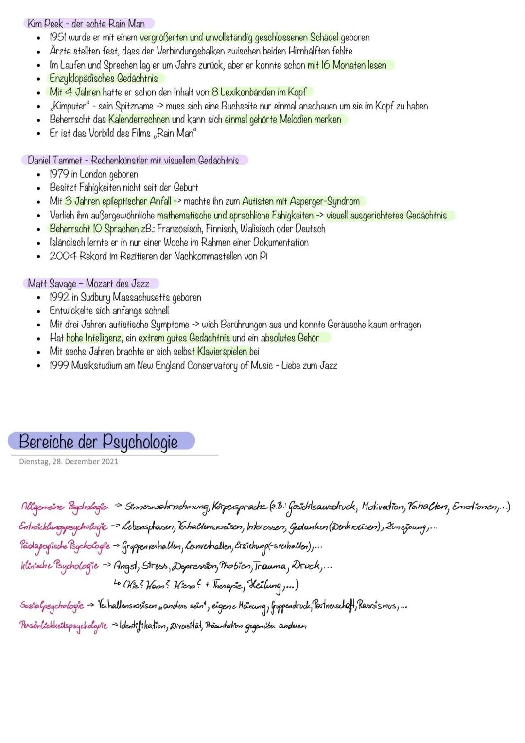 Quellen: Knowunity, Wikipedia
Savant-Syndrom
Dienstag, 28. Dezember 2021
Savant franz: wissend, gelehrt
Ein Savant ist eine Person, die meis