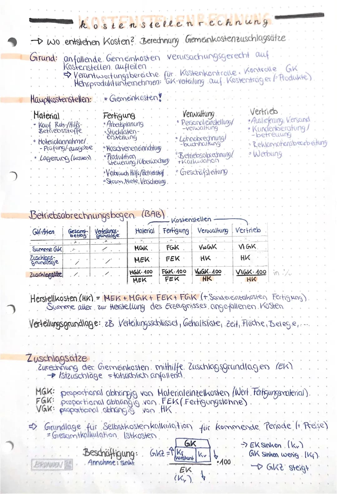 Kosten- und Leistungsrechnung 