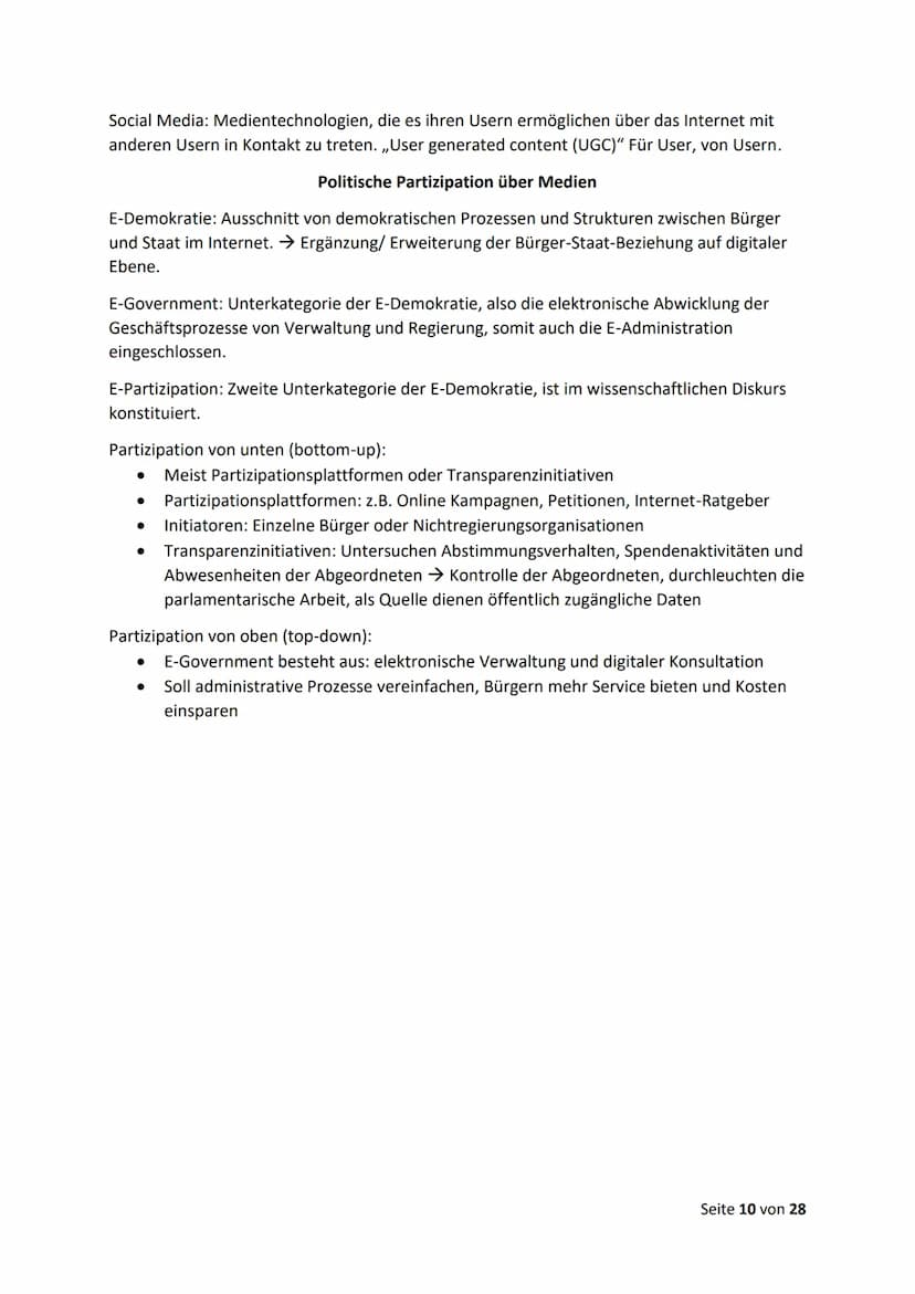 Politik-Wirtschaft Abitur 2022
12.1 Politische Partizipation zwischen Anspruch und Wirklichkeit
Funktionen politischer Partizipation
●
●
●
●